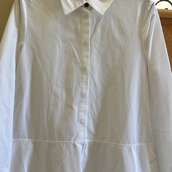 Jil Sander Dress Heavy Organic Cotton Poplin Size 2 White New With Tags - Picture 3 of 15